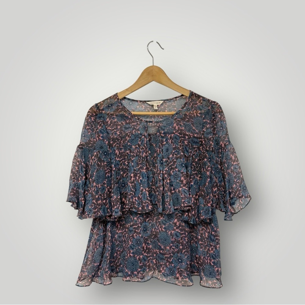 Rebecca Taylor 100% Silk Top Sz 8‎